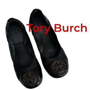 Tory Burch Shiny Black Loafers